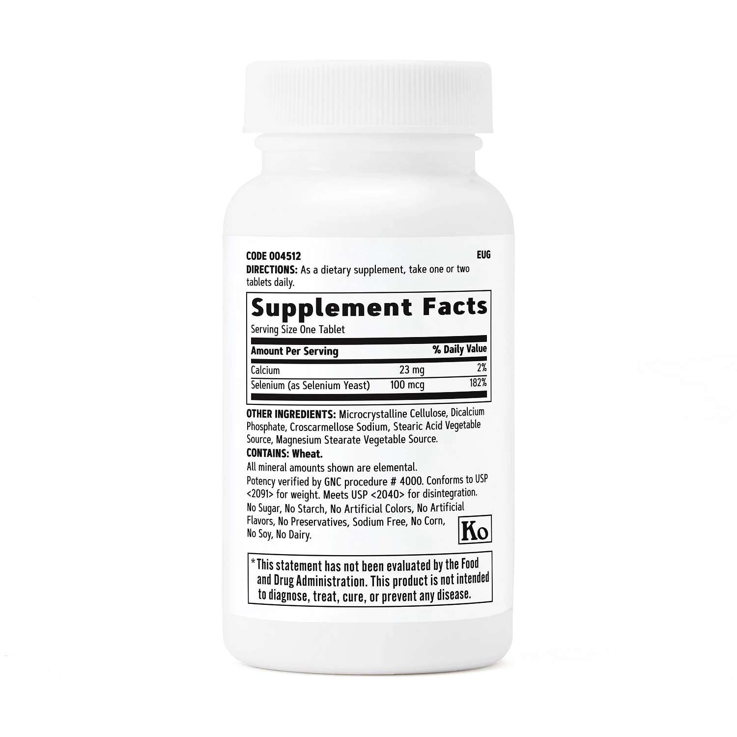 Selenium 100 mcg - 100 Tablets (100 Servings)